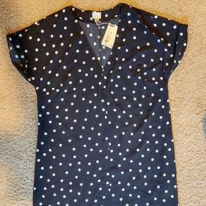 NWT black and white polka dress